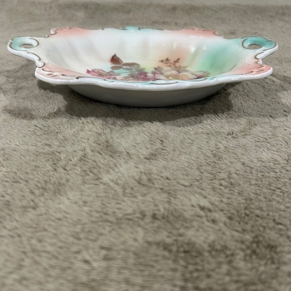 Vintage Schumann Arzberg Bavaria Germany Wild Rose Pattern 9" Bowl with Handles - Picture 7 of 7